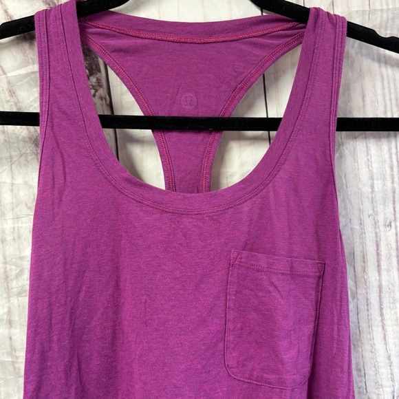 Lululemon Yogi Racer Back III Tank Top size 8 in Heathered regal plum - Picture 3 of 7
